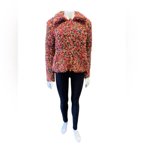 Desigual Putney Knitted Short Jumper Marbled Multi-Coloured Longsleeve Large - Picture 6 of 10